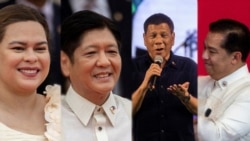 Dari kiri: Sara Duterte, Ferdinand Marcos Jr, Rodrigo Duterte, Martin Romualdez (collage dari Reuters)