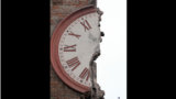 The damaged clock tower of Finale Emilia, Italy, May 20, 2012. A magnitude 6 earthquake shook northern Italy early May 20, killing at least four people. (AP Photo/Gianfilippo Oggioni, Lapresse)