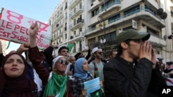 Algerian students take to the streets to protest against the government, in the capital Algiers, Algeria, Oct. 29, 2019.