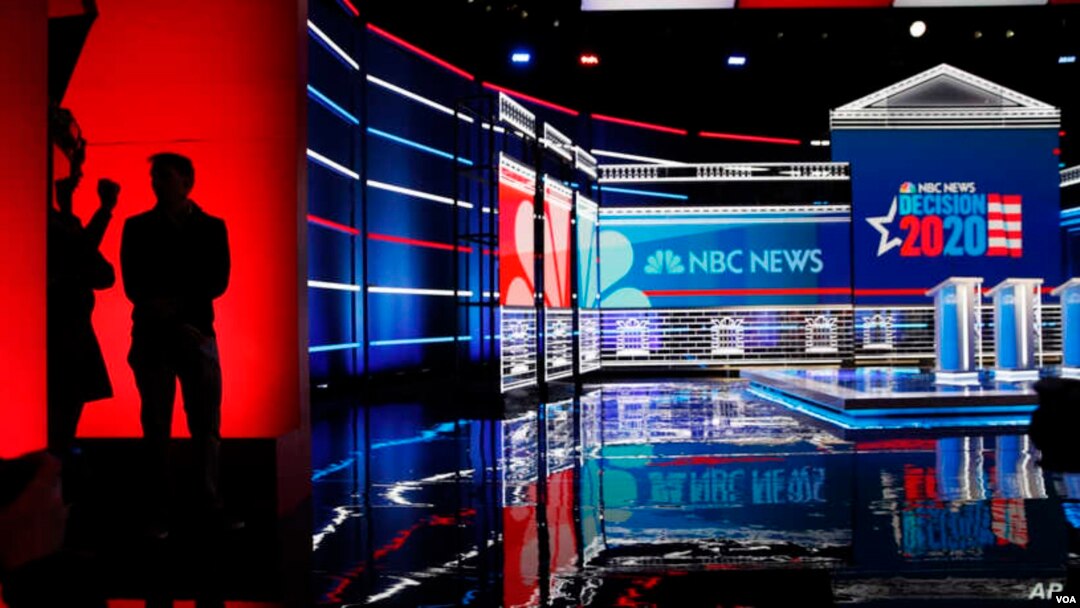 Panggung Debat Capres Partai Demokrat AS di Nevada, Las Vegas, 18 Februari 2020. 