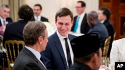 The National Security Council says, June 13, 2018, that President Trump's son-in-law and senior adviser Jared Kushner and special representative for international negotiations Jason Greenblatt would travel to Israel, Egypt and Saudi Arabia next week.