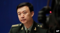中國國防部發言人吳謙。（資料圖片）