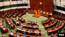 香港立法會會議廳 （美國之音 湯惠芸）