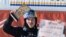 Winner Alex Pullin from Australia cheers at the snow boarding cross World Cup in Feldberg, Germany, Feb. 12, 2017. Two-time world snowboard champion and Winter Olympian Alex Pullin drowned on July 8, 2020, while spearfishing on Australia’s Gold Coast. 