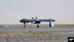 FILE: illustrative image of U.S. Predator UAV (drone). A U.S. airbase in Djibouti is used for AFRICOM Horn of Africa operations. Photo taken 6.13.2010