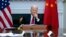 President Joe Biden listens as he meets virtually with Chinese President Xi Jinping from the Roosevelt Room of the White House in Washington, Nov. 15, 2021. 