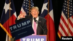 Republican U.S. Presidential candidate Donald Trump speaks at a campaign rally in Houston, Texas, U.S., June 17, 2016. REUTERS/Trish Badger