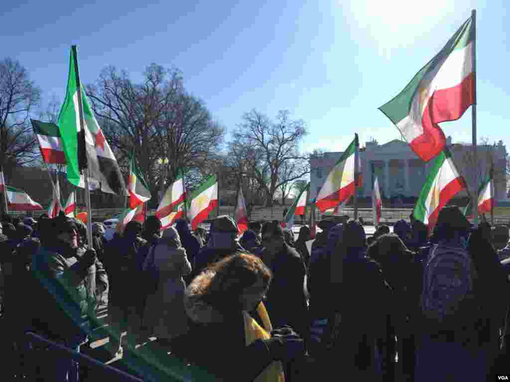 تجمع سازمان جوامع ایرانیان آمریکایی مقابل کاخ سفید، واشنگتن