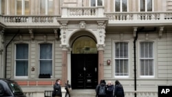 A view of the building where offices of Orbis Business Intelligence Ltd are located, in central London, Jan. 12, 2017. Media have identified the author of the Trump dossier, former British intelligence agent Christopher Steele.