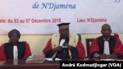 Les juges de la Cour d'appel de N'Djamena, le 3 décembre 2018. (VOA/André Kodmadjingar)