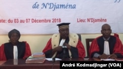 Les juges de la Cour d'appel de N'Djamena, le 3 décembre 2018. (VOA/André Kodmadjingar)