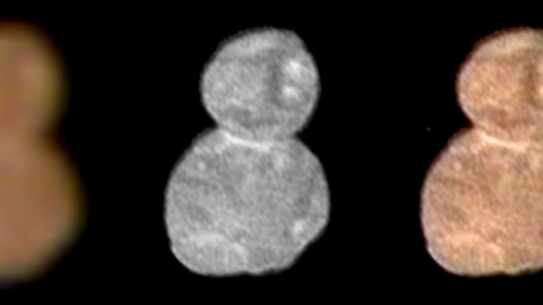 NASA Icy Object Past Pluto Looks Like Reddish Snowman