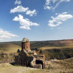 The ruins of a church in Ani, Turkey