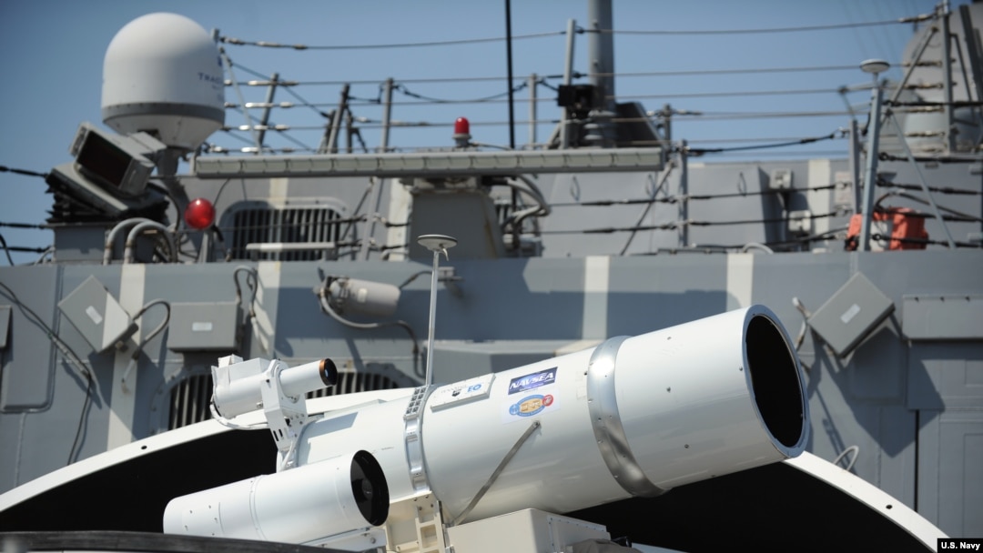 美国杜威号导弹驱逐舰上配置的激光武器系统（U.S. Navy）