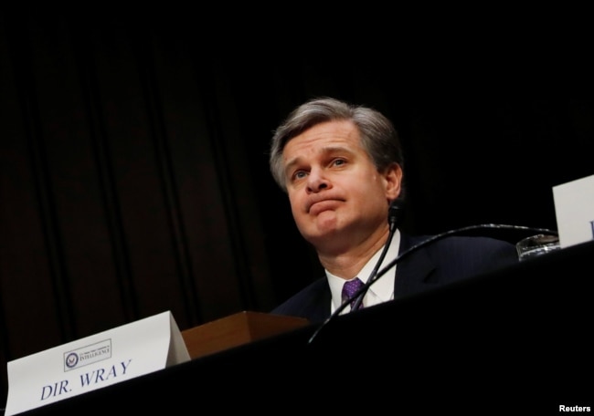 Christopher Wray, director de la Oficina Federal de Investigaciones, FBI.