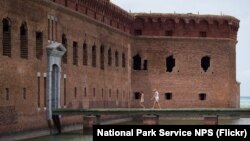 Walkway into Fort Jefferson (John Dengler/National Park Service)