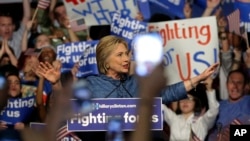 Democratic presidential candidate Hillary Clinton speaks during a rally, Tuesday, March 15, 2016, in West Palm Beach, Fla. (AP Photo/Lynne Sladky)