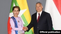 ဒေါ်အောင်ဆန်းစုကြည် ဟန်ဂေရီဝန်ကြီးချုပ်နဲ့ ၂ နိုင်ငံအရေးဆွေးနွေး (Myanmar State Counsellor Office)