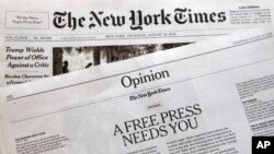 "A Free Press Needs You" : "Yon Près Lib Bezwen Nou". Se tit yon editoryl ki te parèt sou jounal The New York Times nan New York nan dat 16 out 2018. Yon près lib bezwen repòtè lib.
