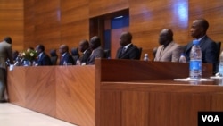 The Extraordinary Chamber's newly appointed 10 Senegalese judges and four magistrates were announced at the official inauguration in Dakar, Senegal, February. 8, 2013. (J. Lazuta/VOA)
