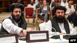 گوانتاناموبے میں قید کاٹنے والے دو طالبان رہنما بین الافغان مذاکرات میں عسکریت پسند گروپ کی نمائندگی کر رہے ہیں (اے ایف پی فائل فوٹو)