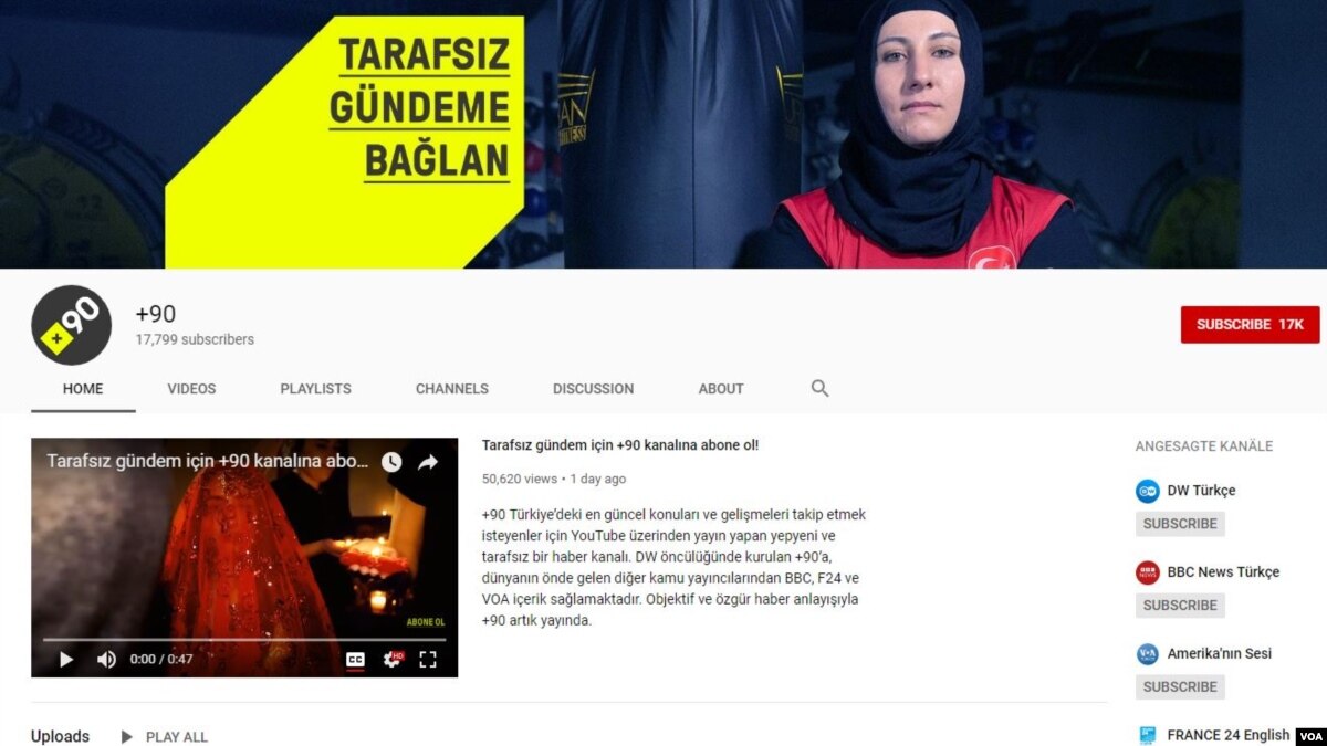 Voa Joins Bbc Dw And France24 On New Youtube Channel In Turkish