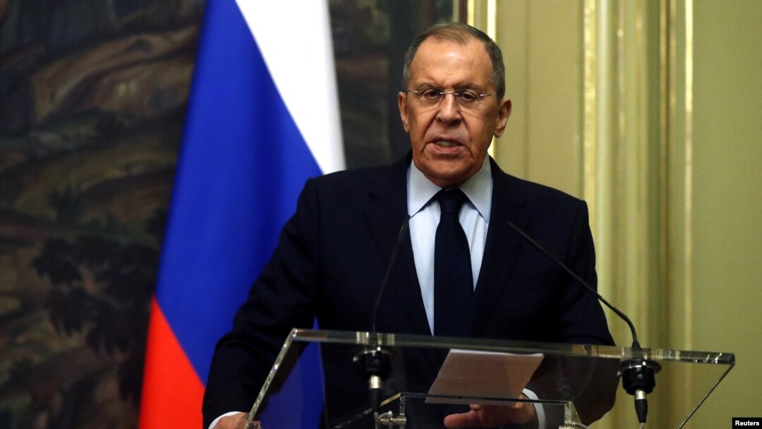 Menteri Luar Negeri Rusia Sergei Lavrov menghadiri konferensi pers bersama Menteri Luar Negeri Nikaragua Denis Moncada usai pertemuan bilateral di Moskow, Rusia, 30 Maret 2023. (Foto: Maxim Shipenkov/Pool via Reuters)