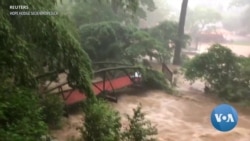 英语视频：华盛顿大雨滂沱 特朗普宣扬环境保护成就