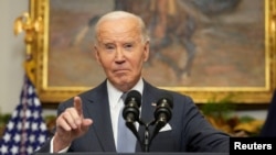 Presiden AS Joe Biden berbicara dalam konferensi pers di Gedung Putih, Washington, pada 8 Desember 2024. (Foto: Reuters/Ken Cedeno)