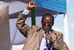 South Sudan's vice president James Wani Igga makes a speech during his visit to the Mangateen Internal Displaced Persons Center in Juba on Nov. 17, 2018.