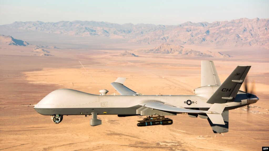 （资料照）美国空军的MQ-9 Reaper（收割者）无人机(photo:VOA)