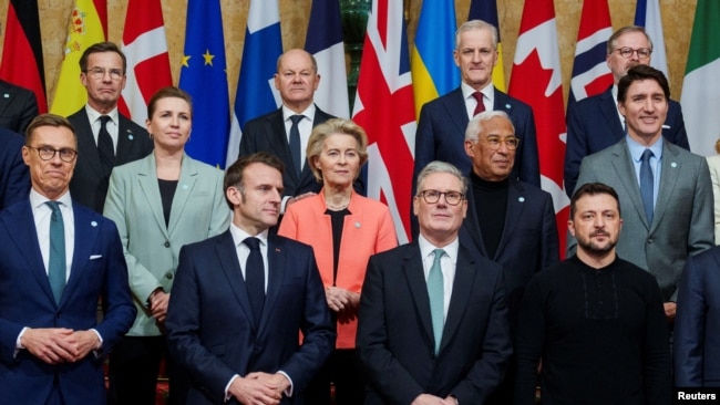 Leaders from Britain and the European Union attend a summit with Ukrainian President Volodymyr Zelenskyy to discuss European security and Ukraine, at Lancaster House in London, Britain, March 2, 2025.