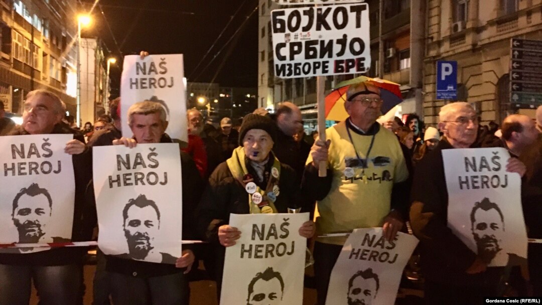 Serbia -- Protest "Jedan od pet miliona" u Beogradu, 21. decembra 2019. (Foto: Dušan Komarčević, RSE)