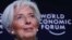La directora gerente del FMI, Christine Lagarde, habla con la prensa en el Foro Económico Mundial en Davos, Suiza, el lunes, 21 de enero de 2019.