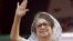 FILE - Bangladesh Nationalist Party Chairperson Begum Khaleda Zia waves to activists as she arrives for a rally in Dhaka, Jan. 20, 2014. 