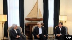 Premijerka Hrvatske Jadranka Kosor, predsednik Srbije Boris Tadić i premijer Slovenije Borut Pahor na sastanku kod Smedereva