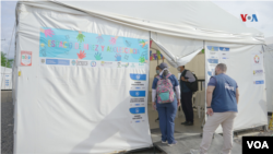 El Centro Humanitario Los Patios, en Cúcuta, acoge a migrantes venezolanos vulnerables que siguen llegando a Colombia. [Foto: Hugo Echeverry y Heider Logatto/VOA] 