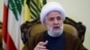 Phó thủ lĩnh Hezbollah của Lebanon, Sheikh Naim Qassem, phát biểu trong một cuộc phỏng vấn với Reuters tại vùng ngoại ô Beirut, ngày 6/6/2022.