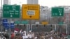 Belgrade University students protest against the government, in Belgrade