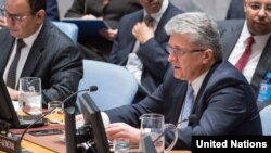 Miroslav Jenča, Assistant Secretary-General for Political Affairs, briefs the Security Council meeting on the situation in Myanmar. UN Photo/Loey Felipe