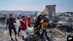Dîmenek ji qada teqîna li nêzî bajarê Sermeda yê parêzgeha Îdlibê, 9'ê Îlona 2026'an