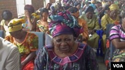 FILE: DRC Women in church praying for peace in Goma. Taken August 1, 2012