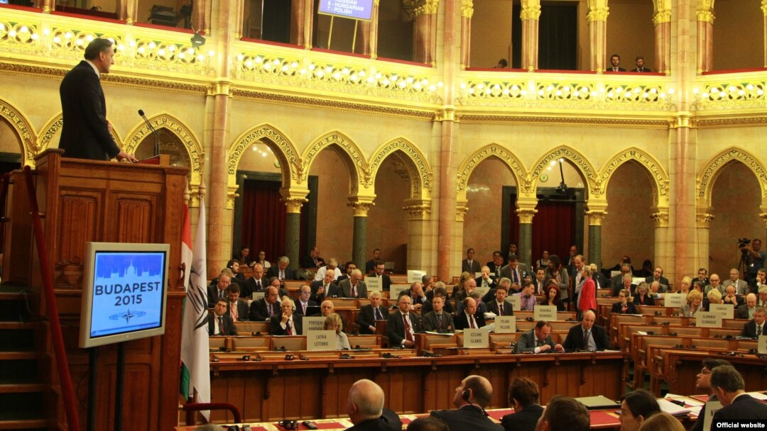 Predsjednik Skupštine Crne Gore Ranko Krivokapić obraća se Parlamentarnoj Skupštini NATO-a (skupština.me)