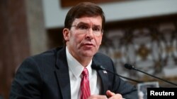 Senat Amerika hari Selasa (23/7) mengukuhkan Menteri Angkatan Darat Mark Esper (55 tahun) sebagai Menteri Pertahanan AS (foto: dok). 