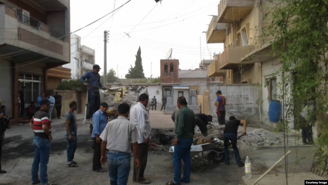 Một nơi trú ngụ của Lực lượng ISIS ở Rojava, Syria.