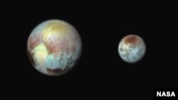 Pluto and Charon Shine in False Color