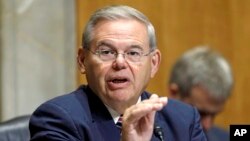 FILE - Senate Foreign Relations Committee Chairman Robert Menendez.