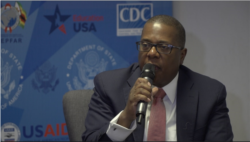 Brian Nichols, U.S. ambassador to Zimbabwe, speaks about Zimbabwe's agricultural sector, as well as past mismanagement of resources, in Harare, Sept. 24, 2019. (C. Mavhunga/VOA)