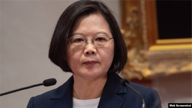 资料照：台湾总统蔡英文2019年9月16日针对台湾与所罗门群岛断交一事发表声明。（台湾总统府网站）