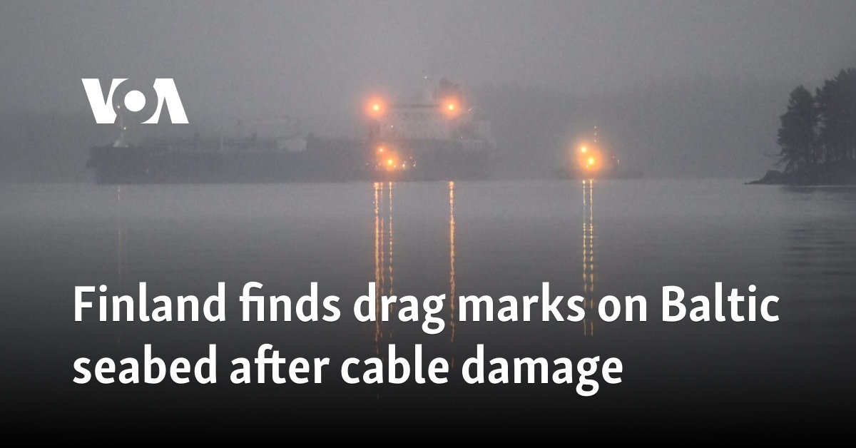 Finland finds drag marks on Baltic seabed after cable damage